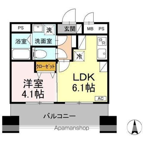 D-MEDICARE名古屋一社(1DK/3階)の間取り写真