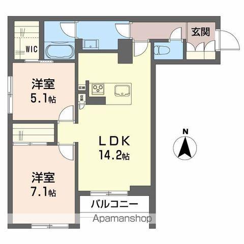 ラ カンタービレ(2LDK/2階)の間取り写真