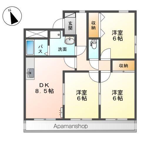 エクセレンスアイⅡ番館(3LDK/2階)の間取り写真