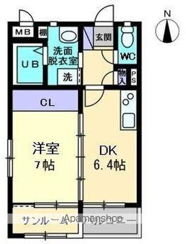 LUONTO KITACHO(1DK/1階)の間取り写真