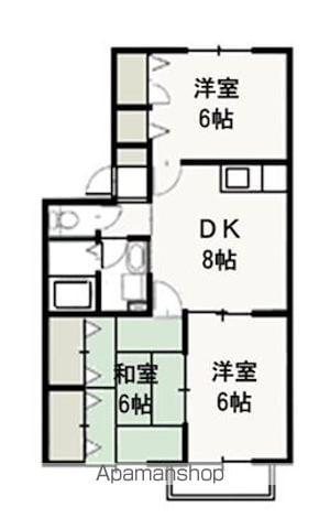 エルハイムⅢ(3DK/2階)の間取り写真