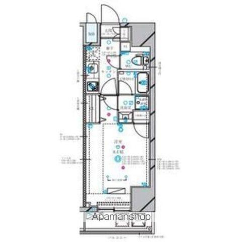 ディアレイシャス丸の内(1K/4階)の間取り写真