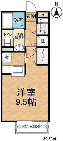 メゾンささゆり(1K/1階)の間取り写真