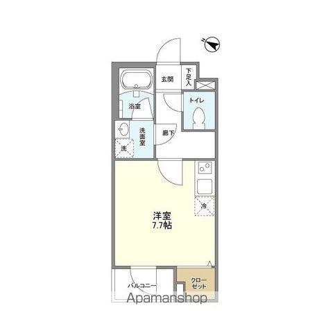 BPRレジデンス仙川(ワンルーム/1階)の間取り写真