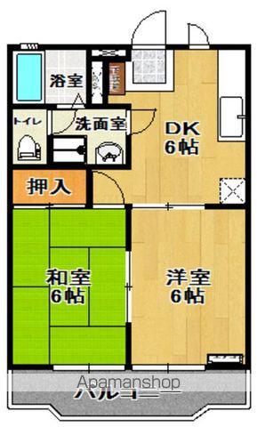 メゾンホープ(2DK/2階)の間取り写真