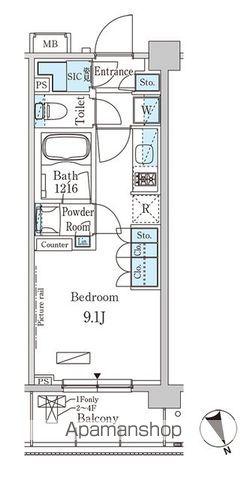 パークアクシス駒込HILLTOP(ワンルーム/1階)の間取り写真
