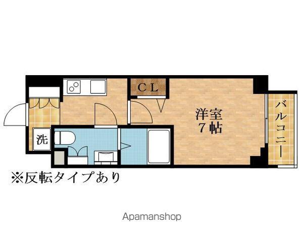 ワールドアイ大阪城イーストアドバンス(1K/5階)の間取り写真