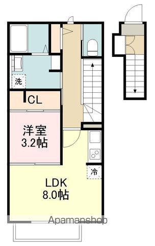 SELENEⅡ(1LDK/2階)の間取り写真