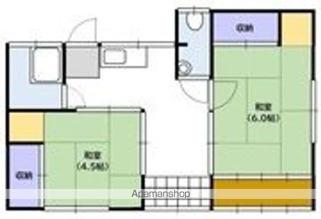 山陽本線 倉敷駅 徒歩22分 1階建 築50年(2K)の間取り写真