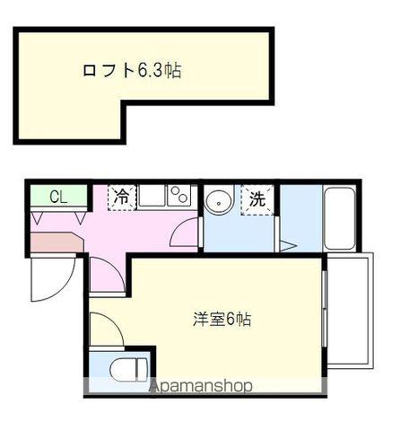 プランドール(1K/1階)の間取り写真