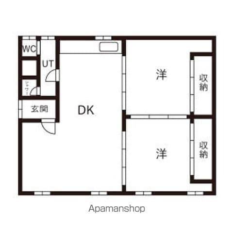 沼田アパートB棟(2DK/2階)の間取り写真