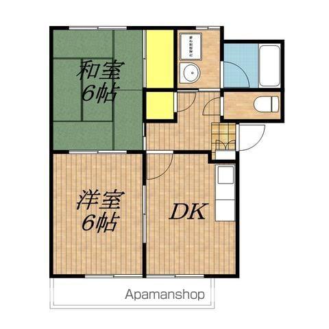 サンハイツB(2DK/1階)の間取り写真
