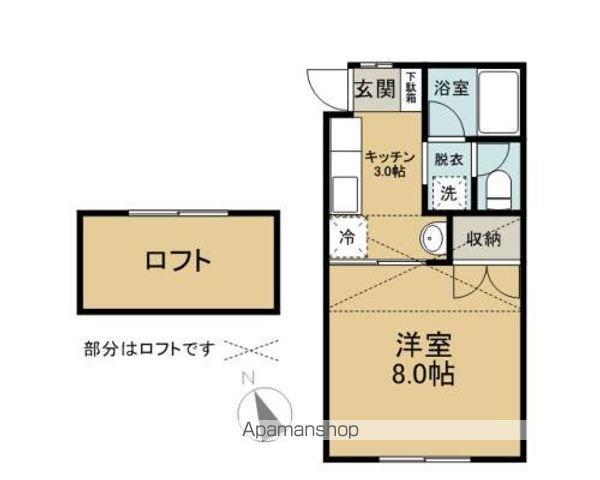 MSプレステージ(1K/2階)の間取り写真