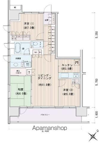 エスティメゾン豊洲レジデンスC棟(3LDK/5階)の間取り写真