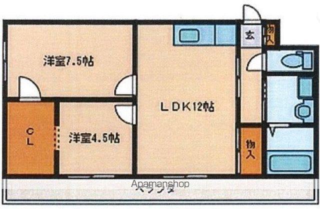 セブンハイツ(2LDK/2階)の間取り写真