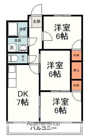 アドミラル・オズ(3DK/4階)の間取り写真