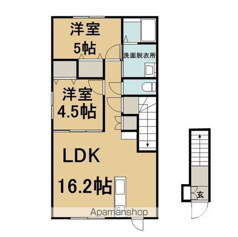 LEGAROⅠ(2LDK/2階)の間取り写真