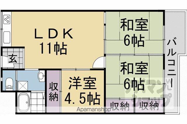 メガロコープ西陣(3LDK/5階)の間取り写真