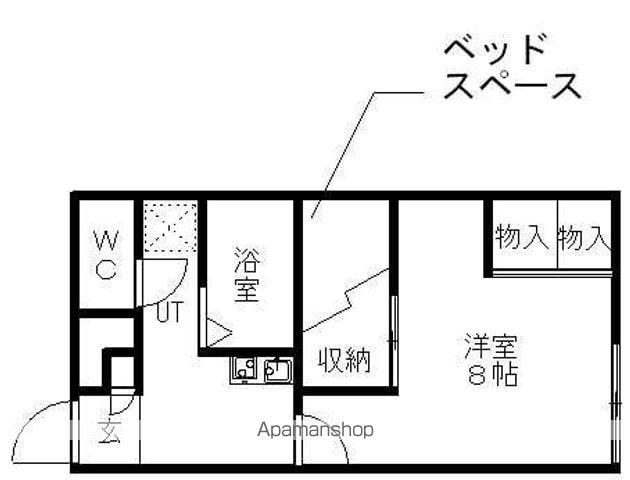 レオパレスメルヴェユー山鼻(1K/2階)の間取り写真