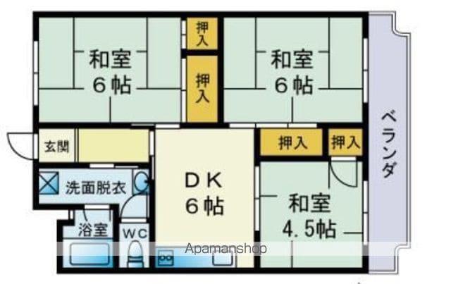 第1エトウビル(3DK/2階)の間取り写真