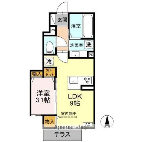D-ROOM本庄(1LDK/1階)の間取り写真