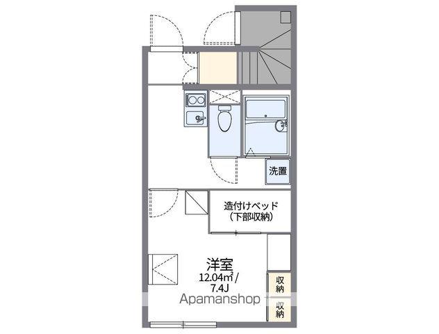 レオパレスタピスリー(1K/1階)の間取り写真