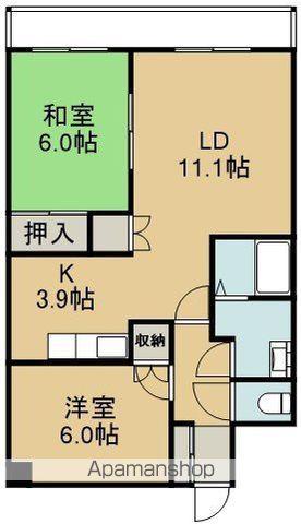 和工ビル(2LDK/2階)の間取り写真