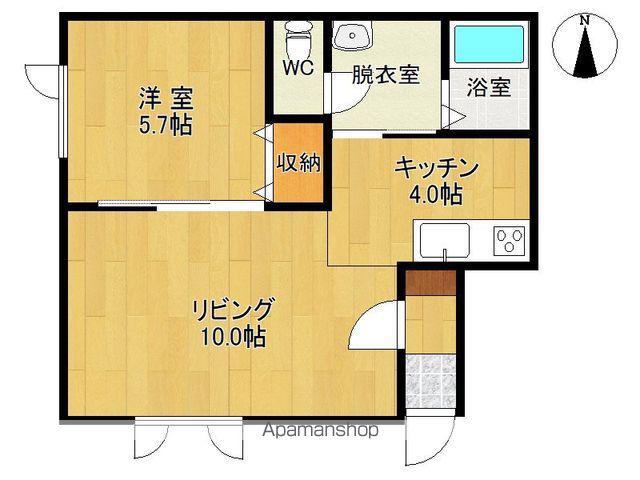アイーレⅠ(1LDK/1階)の間取り写真