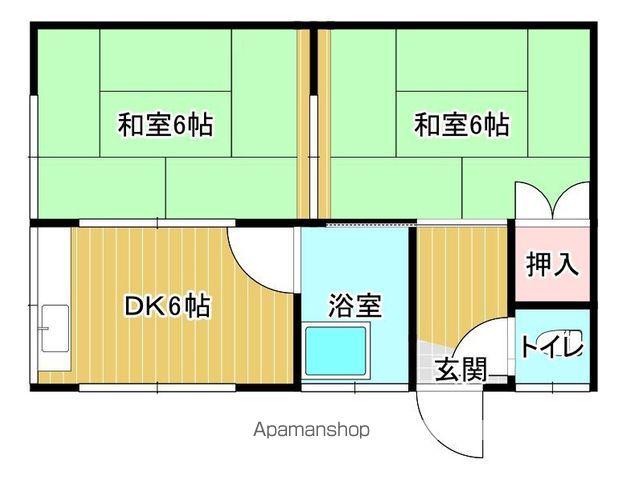 アエル立花(2DK/1階)の間取り写真