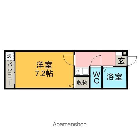 レジデンス北山A(1K/1階)の間取り写真