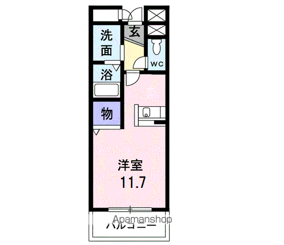 アニューアフェニティー(ワンルーム/2階)の間取り写真