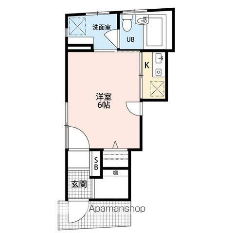 アレッジオK(ワンルーム/1階)の間取り写真