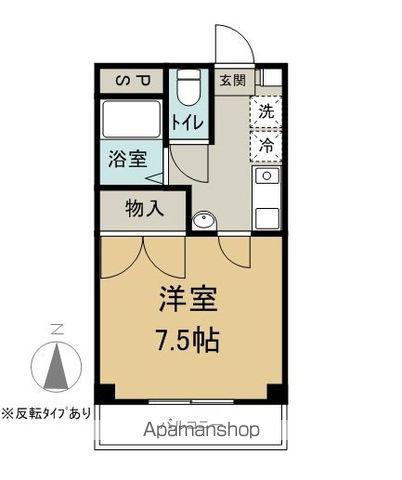 クレールTATETSU(1K/1階)の間取り写真