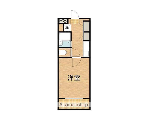 ベルトピア宮崎14(1K/2階)の間取り写真