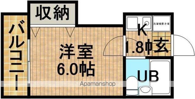 ネクシア桜木(ワンルーム/2階)の間取り写真
