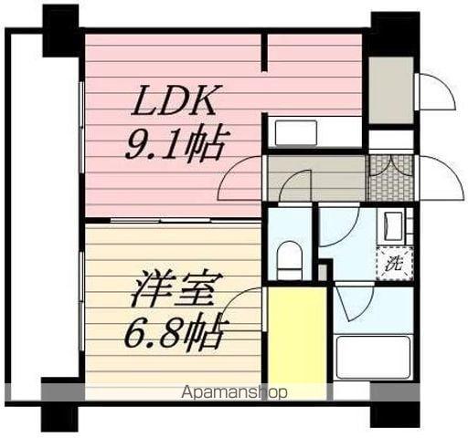 ロイヤルステージ吉塚(1SLDK/10階)の間取り写真