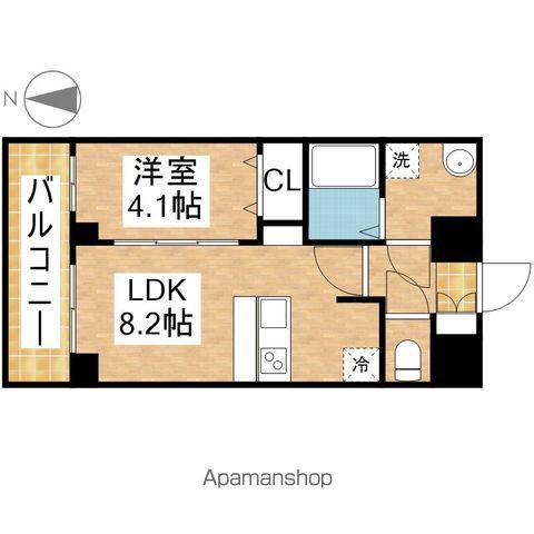 プレサンス桜山駅前アフォード(1LDK/13階)の間取り写真