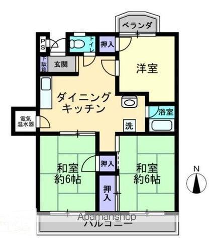 佐々木マンション(3DK/1階)の間取り写真