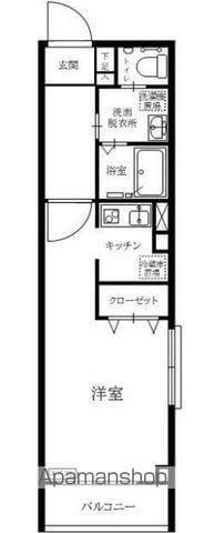 青木ビル(1K/1階)の間取り写真