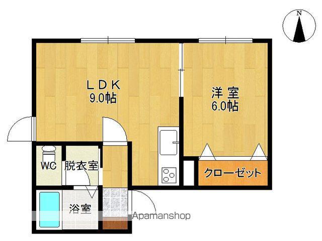 リバティカツヒラ(1LDK/3階)の間取り写真