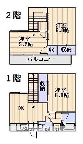 新丸栄コーポ(3DK/2階)の間取り写真