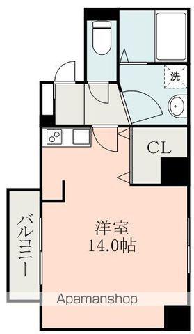 CROSS HALL 慶徳(ワンルーム/6階)の間取り写真