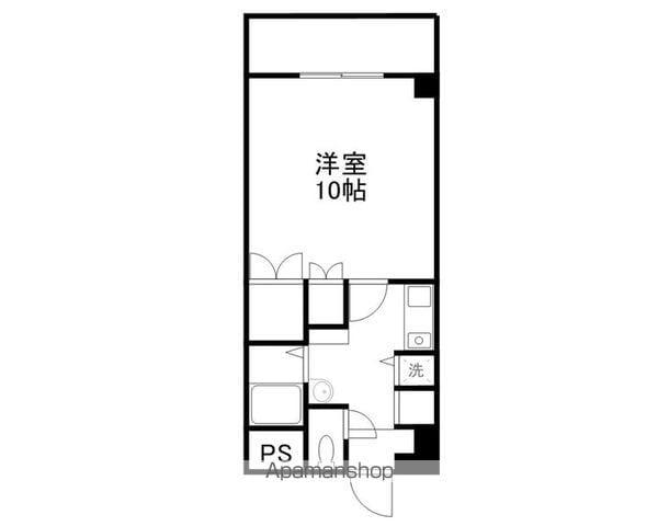 サルヴァトーレ曙(1K/4階)の間取り写真