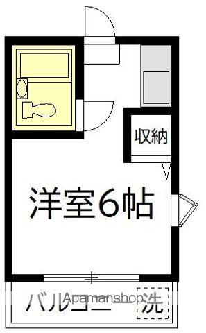 ダジュール松原(1K/3階)の間取り写真