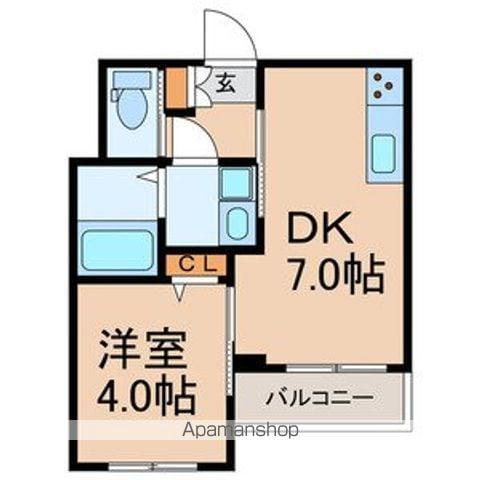 BRILLER PLUME(1DK/1階)の間取り写真