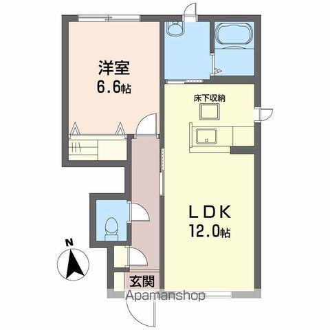 ヴィラエスペランスⅢ(1LDK/1階)の間取り写真