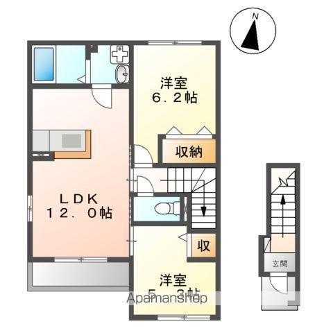 サンドリーム令和(2LDK/2階)の間取り写真