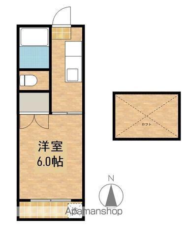 プレステージ(ワンルーム/2階)の間取り写真