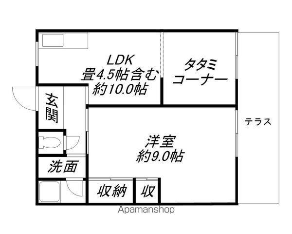 稲畑ハイツ(1LDK/1階)の間取り写真