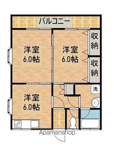 高妻コーポ(1LDK/1階)の間取り写真